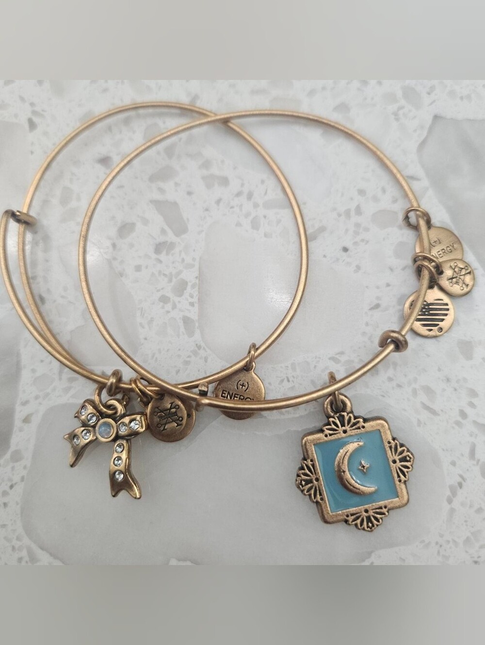 Alex And Ani Copper Moon Star Charm Bracelets